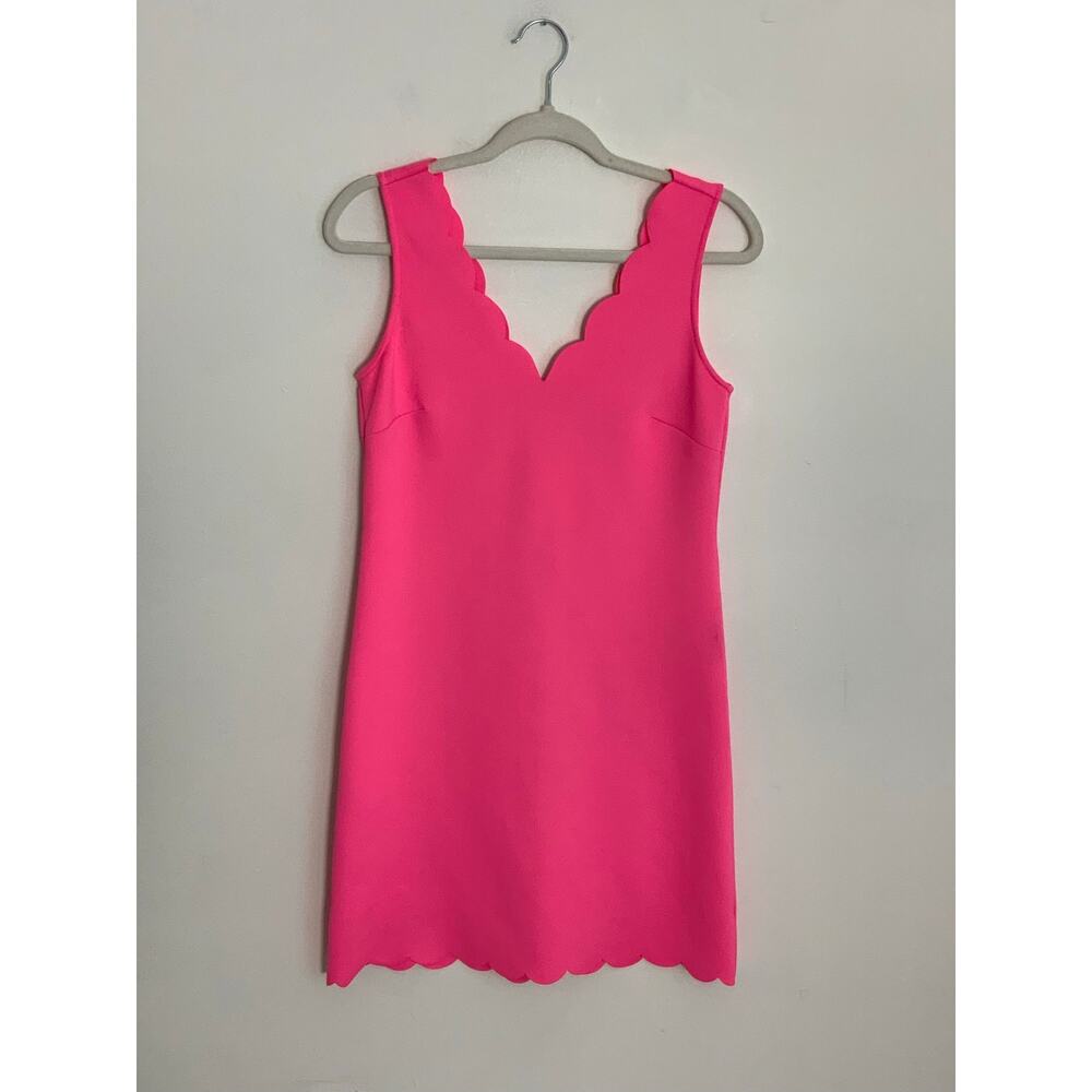 Lilly Pulitzer pink Mikayla scallop scuba shift dress size XS